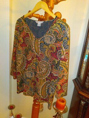 Elegant Blouse, Tan Jay, Size - L/G
